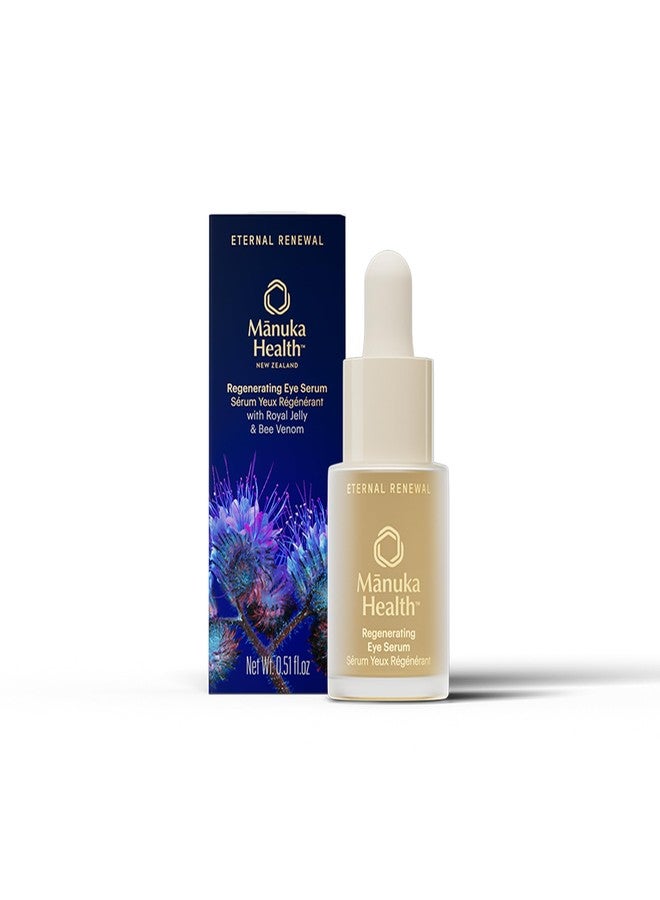 Manuka Health Regenerating Eye Serum with Manuka Honey, Bee Venom & Royal Jelly –15 ml / .51 oz –Under Eye Serumwith Hyaluronic Acid,Brightens, Hydrates and Smooths - Image 1